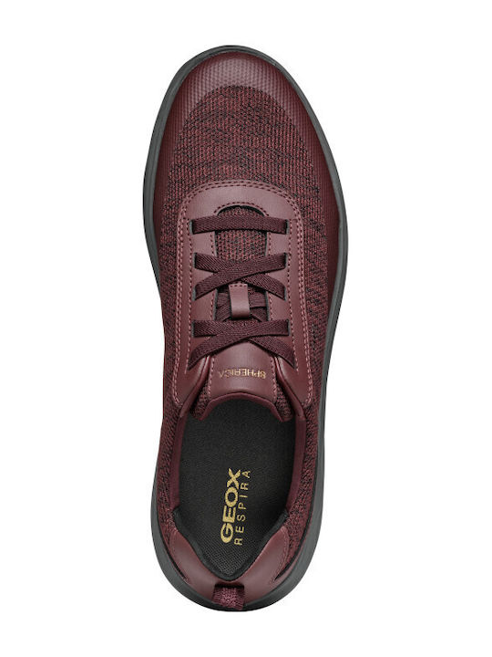 Geox Outlet Spherica A Men's Sneakers Burgundy