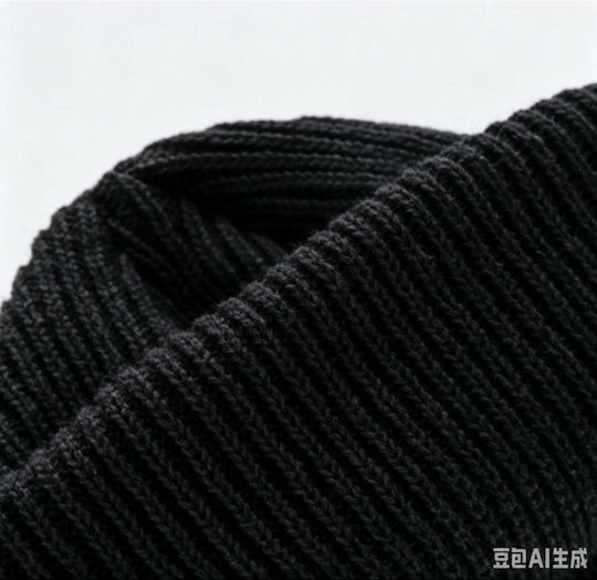 Beanie Unisex Strickmütze in Schwarz