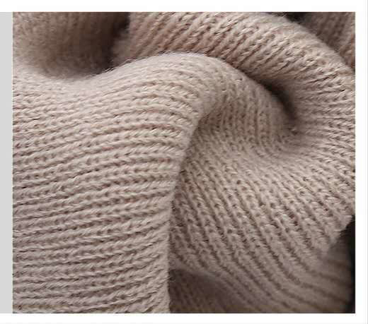 Beanie Unisex Strickmütze in Beige Farbe