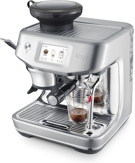 Sage Barista Touch Impress Αυτόματη Μηχανή Espresso 1700W Πίεσης 16bar με Μύλο Άλεσης Πράσινη SES882BSS
