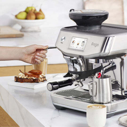 Sage Barista Touch Impress Αυτόματη Μηχανή Espresso 1700W Πίεσης 16bar με Μύλο Άλεσης Πράσινη SES882BSS