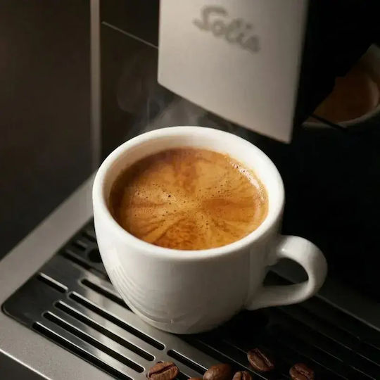Solis Caffeandpiu Mașină Espresso Automată 1350W Presiune 19bar pentru Cappuccino Gri