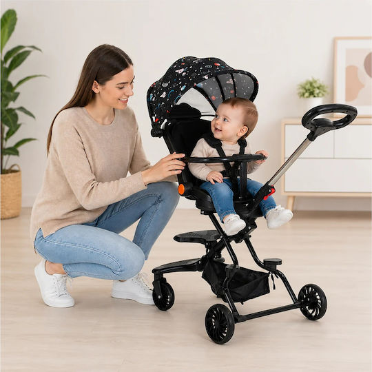KD-2012 Cărucior Reglabil pentru Copii Potrivit de la 6+ Luni Multicolor