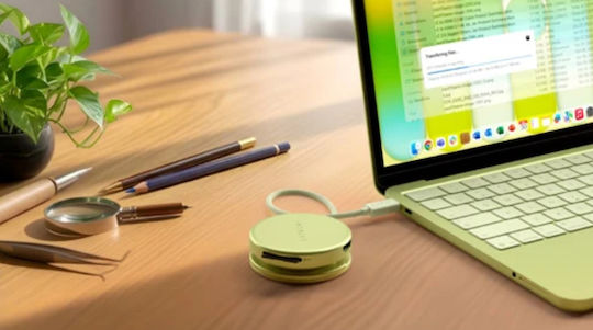 Satechi OntheGo USB-C Докинг станция с HDMI 4K PD Ethernet Зеленa