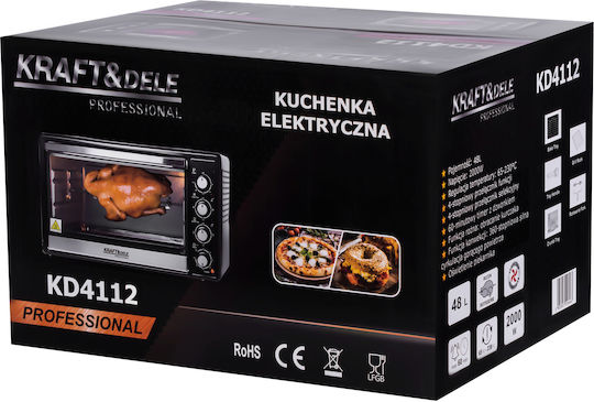 Kraft & Dele Cuptor Electric 48lt Fără Arzătoare Cu Aer Maro