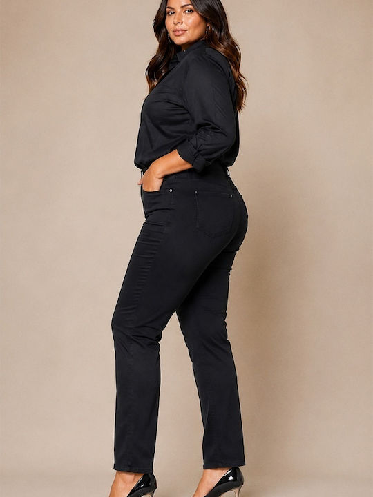 Pantaloni Jean Dama High Rise Skinny Negru