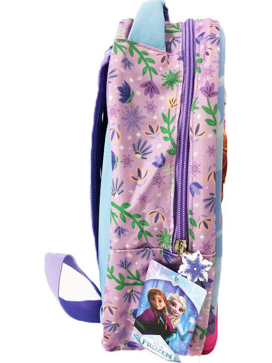 Setino 3D Frozen School Backpack for Kindergarten with Water Bottle Holder Light Blue