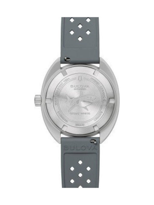 Bulova Snorkel Ανδρικό Ρολόι 41mm Μπαταρίας με Γκρι Καουτσούκ Λουράκι