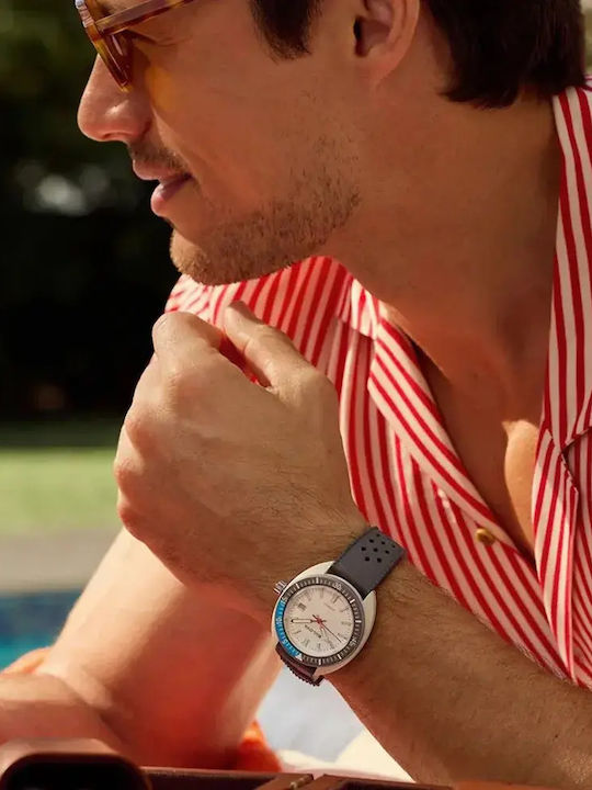 Bulova Snorkel Ανδρικό Ρολόι 41mm Μπαταρίας με Γκρι Καουτσούκ Λουράκι