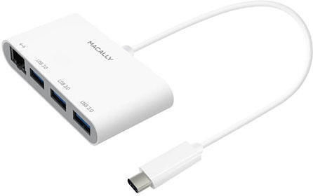 Macally Hub 4 Θυρών USB 3.1 με σύνδεση USB-C / Ethernet