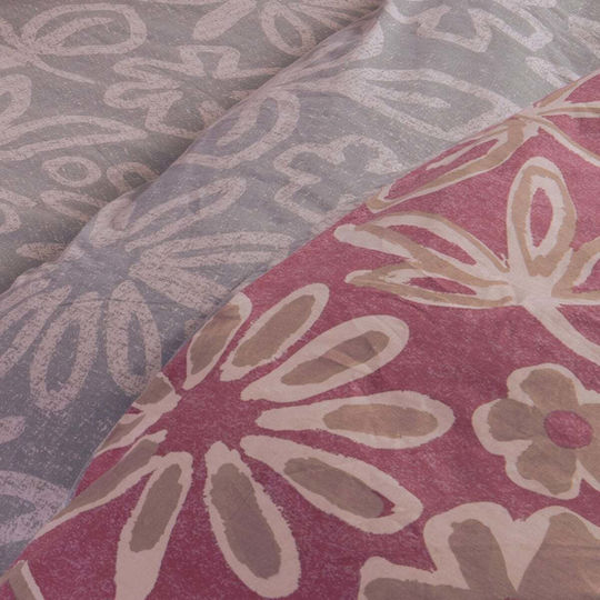 Nef-Nef Homeware Harmony Σετ Σεντόνια Διπλά 200x270εκ. Bordo (4τμχ)