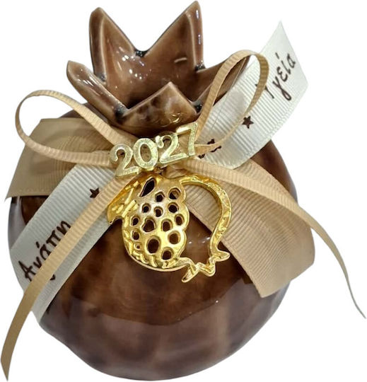 Kalliopi Silver Talismane Norocoase De Anul Nou Rodie Maro Ceramică 2027 8x10cm Kalliopi Silver Talismane Norocoase De Anul Nou Rodie Maro Ceramică 2027 8x10cm