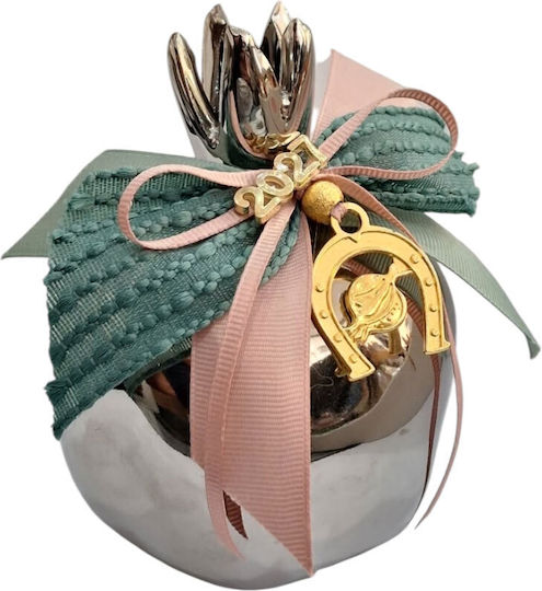 Kalliopi Silver Щастие За Дома Нар Сребрист Керамичен 2027 10x12см Kalliopi Silver Щастие За Дома Нар Сребрист Керамичен 2027 10x12см