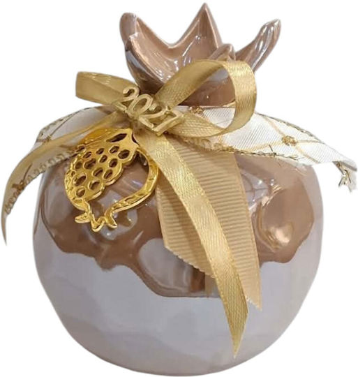 Kalliopi Silver Talismane Norocoase De Anul Nou Rodie Maro Ceramică 2027 8x10cm