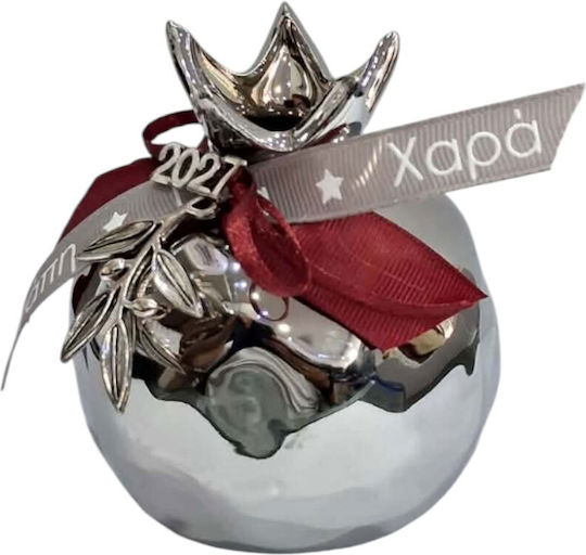 Kalliopi Silver Щастие За Дома Нар Сребрист Керамика 2027 8x10см