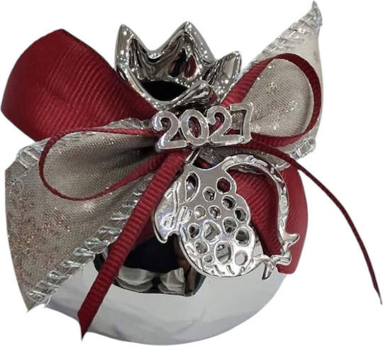 Kalliopi Silver Щастие За Дома Нар Сребрист Керамика 2027 7x7см Kalliopi Silver Щастие За Дома Нар Сребрист Керамика 2027 7x7см