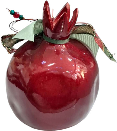 Kalliopi Silver Neujahrs Glücksbringer Granatapfel Rot Keramik 2027 10x12cm