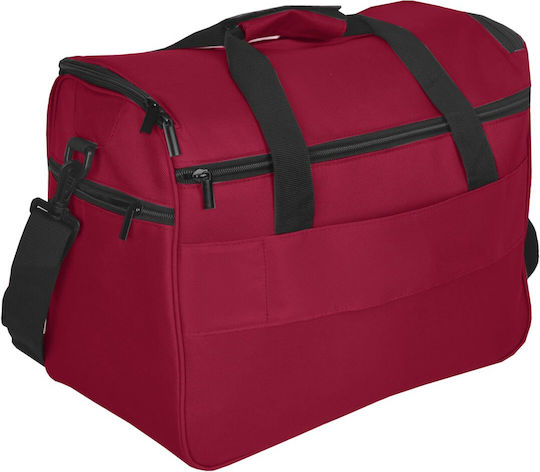 CabinFly Geantă Voiaj Roșie cu Roți Din Țesătură M40xL20xÎ30cm