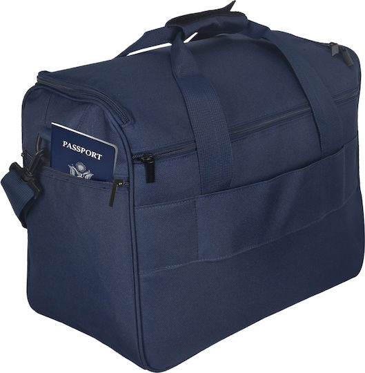 CabinFly Geantă Voiaj Albastră Cu Roți Din Material Textil M40xL20xÎ30cm