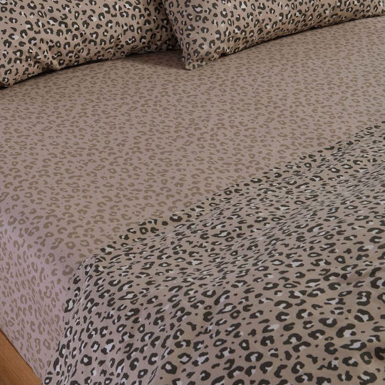 Nef-Nef Homeware Комплект Плик за Завивка 100% Памук 240x230cm Супердвойна с 2 Калъфки за Възглавници Бежов