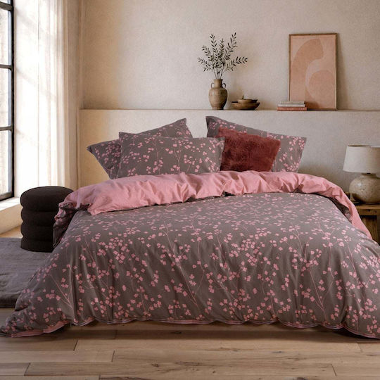 Nef-Nef Homeware Baumwoll-Bettbezug Set 170x240cm Einzelbett mit Kissenbezug Grün