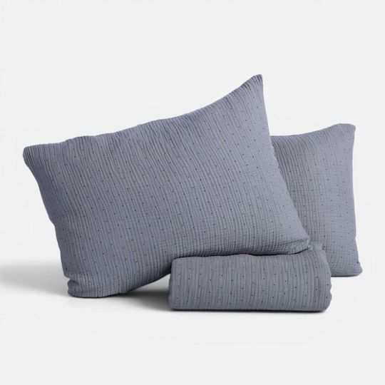 Nef-Nef Homeware Подредба Плик за Завивка 100% Памук 240x230cm Двойна С 2 Калъфки За Възглавници Екрю