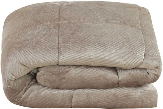 Madi Single Sherpa Comforter 160x220cm Beige