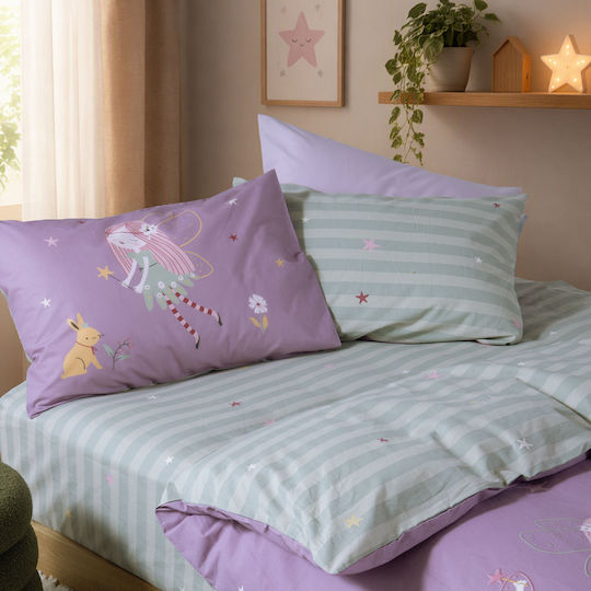 Nef-Nef Homeware Сет Единични Памучни Спални Комплекти Fairy Tale Лилав 170x260см 3 Бройки Nef-Nef Homeware Сет Единични Памучни Спални Комплекти Fairy Tale Лилав 170x260см 3 Бройки