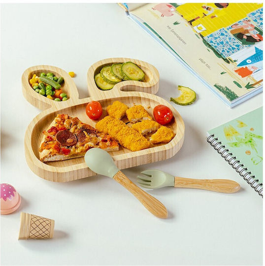 Nava Nava Baby- und Kinder-Essgeschirr aus Bamboo mit Rutschfester Basis 3er Set
