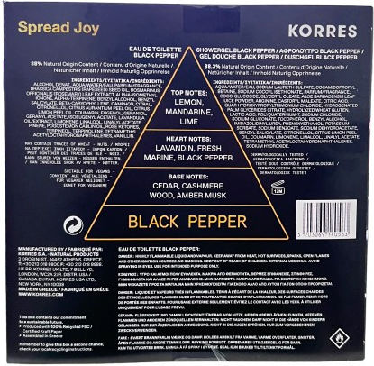 Korres Black Pepper Männliches Duftset mit Eau de Toilette