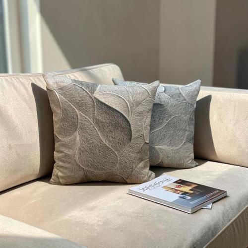 Linea Home Διακοσμητική Μαξιλαροθήκη Lake Μοκα 45x45εκ.