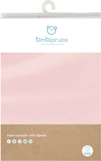 Bimbidreams Baby Bettlaken Für Krippe Flanell Angepasst Rosa 80x140cm