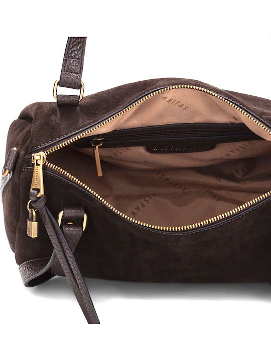Leather Women's Shoulder Bag Suede Brown