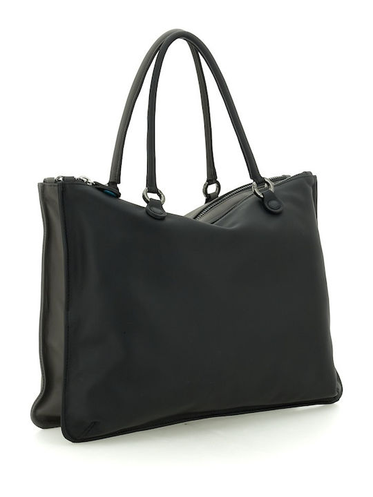 G10 Duo Office Large Leather Women's Shopper Bag Black