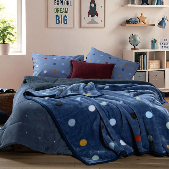 Nef-Nef Homeware Одеяло Dots Син Син 220x160см