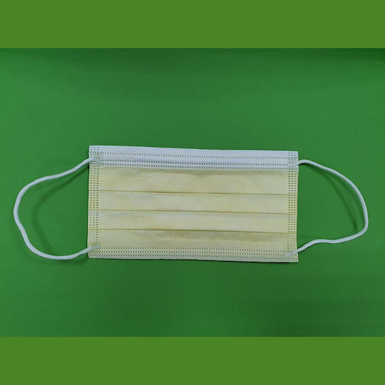 Mască De Protecție Tip I De Unică Folosință Chirurgicală Galbenă MMTIGLG001X50 50 Bucăți