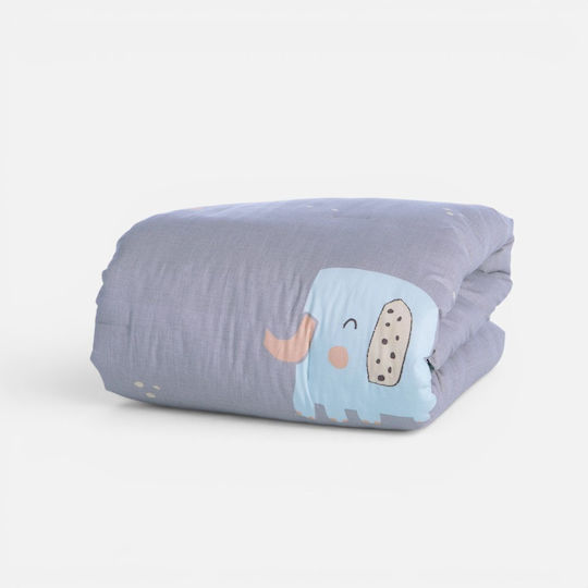 Nef-Nef Homeware Elephants Kinderbettdecke Für Krippe Grau 110x140cm