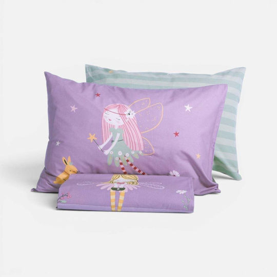 Nef-Nef Homeware Fairy Tale Комплект Детска Паплономатия Единична с Калъфка за Възглавница Лилав 160x240см.