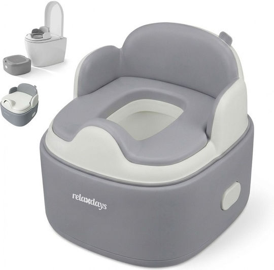 Relaxdays Toaletă cu capac Alb până la 30kg