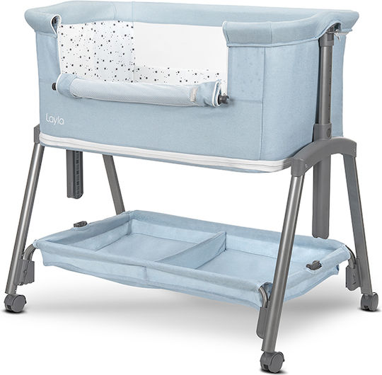 Lorelli Babywiege mit Matratze und Rädern Blau