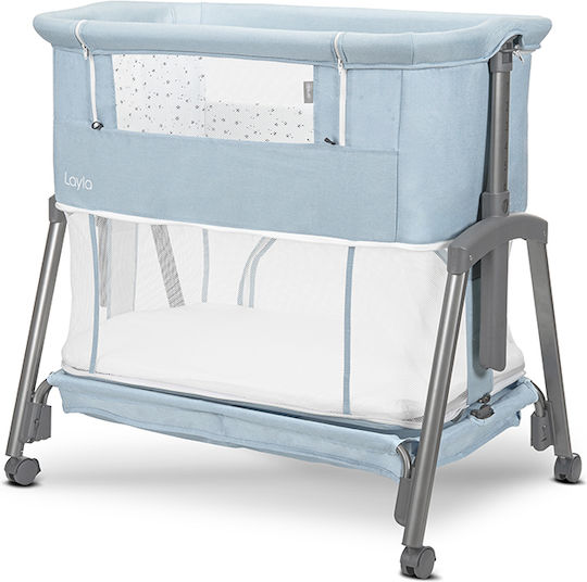 Lorelli Babywiege mit Matratze und Rädern Blau