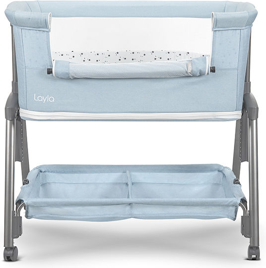 Lorelli Babywiege mit Matratze und Rädern Blau