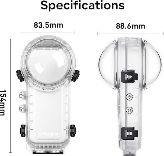 Водоустойчива Калъфка Amagsin Insta360 X4 Full Invisible 50 Метра