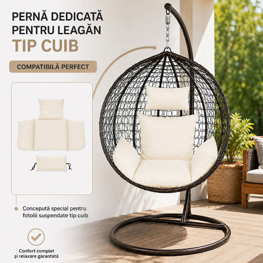Perna Scaunului De Grădină Cu Spătar Alb 90x100cm