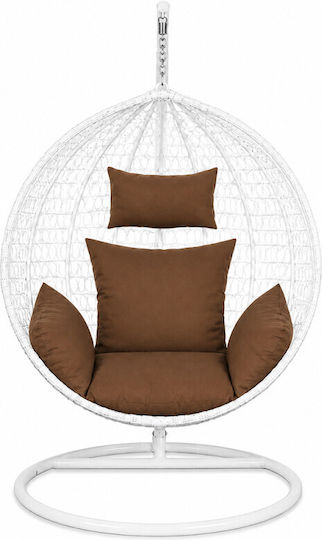 Perna Swing Cushion De Grădină Cu Spătar Maro 90x100cm