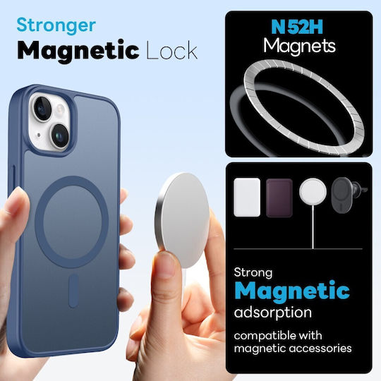 Northjo Set Protection 5 1 Hard Case Screen Camera Protection Semi-Transparent Blue Apple iPhone 14