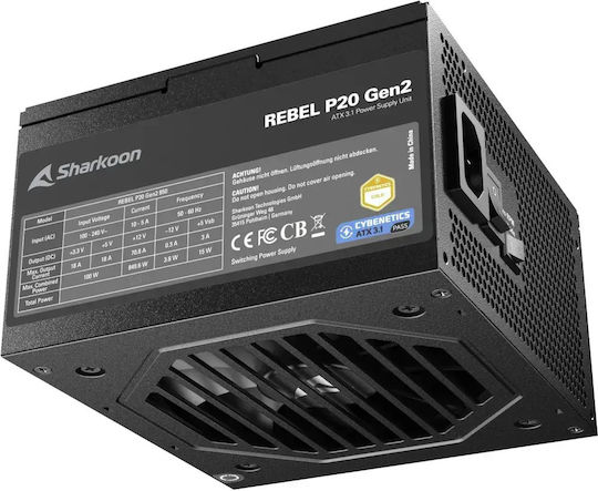 Sharkoon Rebel P20 Gen2 850W Schwarz Netzteile Vollständig modular Cybenetics Gold