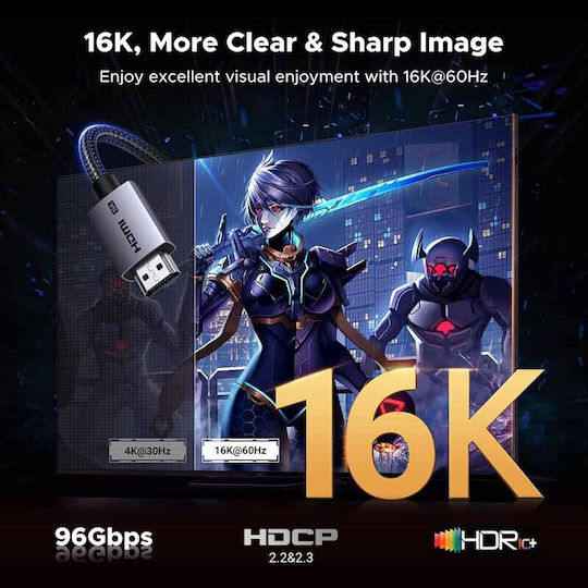 Ugreen HDMI-Kabel männlich - HDMI-Stecker männlich 2m Schwarzes