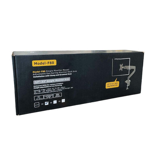 F-80 Suport De Birou Pentru Monitor Pana La 32" Cu Brat