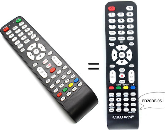Съвместимо дистанционно управление Crown Ed20df-05